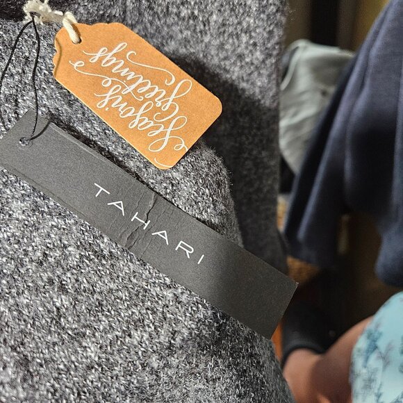 Tahari Womens XL Gray Cowl Neck Sweater - Picture 3 of 6